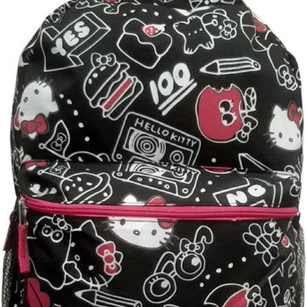 Hello Kitty Black and Pink Kids Backpack